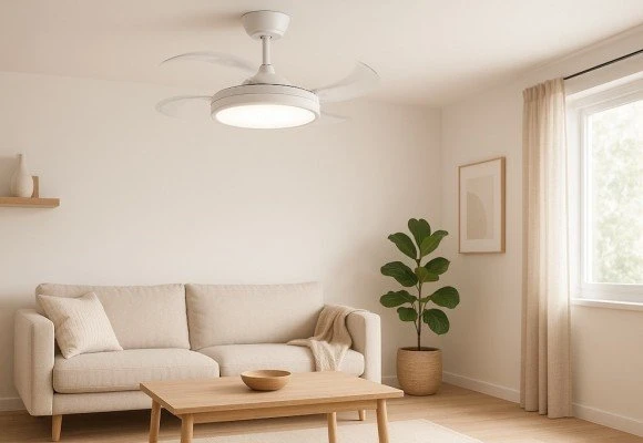 Los mejores ventiladores de techo con aspas retráctiles en 2025